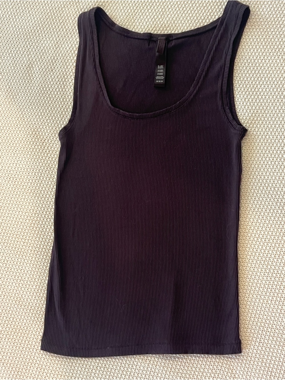 SKIMS Ribbed Scoop Tank Top - Black